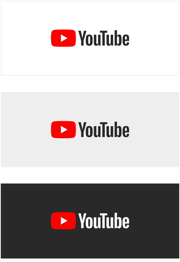 „YouTube“ logotipas vientisuose fonuose